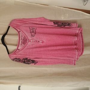 XXL COWGIRL TUFF LIGHT WEIGHT HENLEY